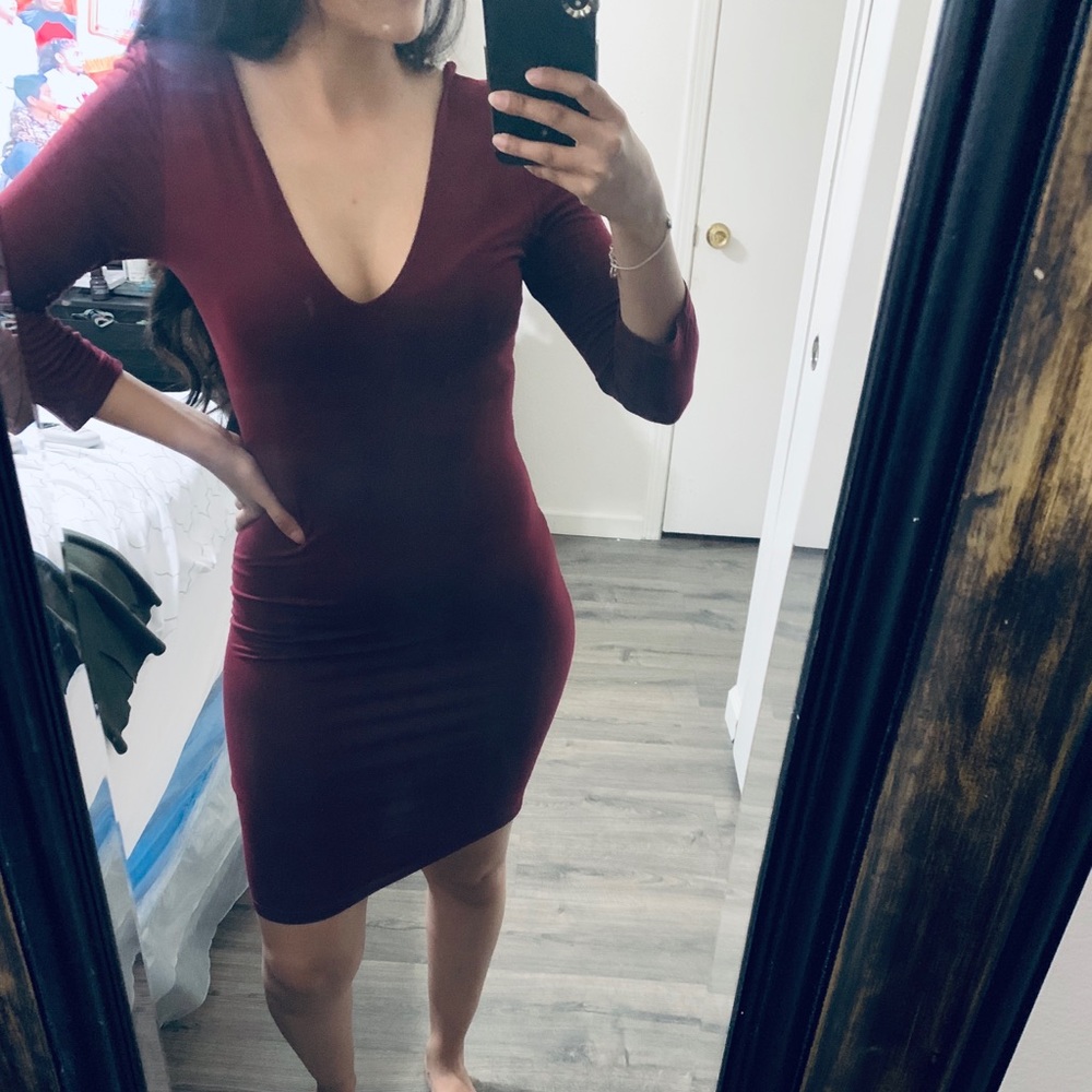 Burgundy dress